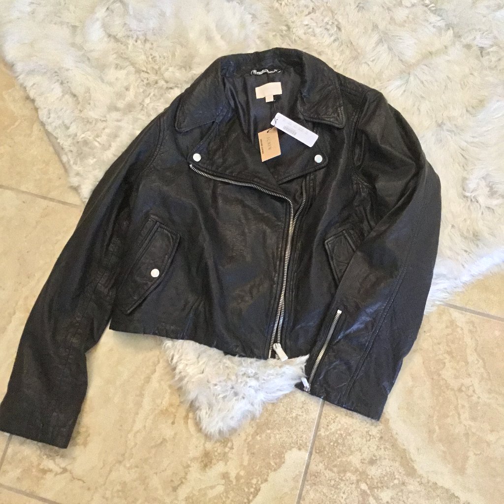 J. Crew Collection Leather Jacket Size Xxl New